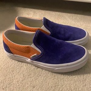 Vans Purple and Orange slip ons (Womens 6.5)